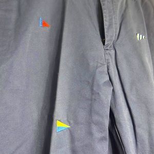 Vineyard Vines Ocean Splash Embroidered Nautical Flag Pants 38 x 32 EUC